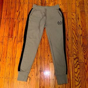 Army green Victoria Secret PINK joggers.